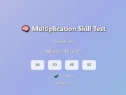 Joc Test de abilități de înmulțire on-line