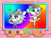 Joc Carte de colorat: Ballerina Cappuccin on-line