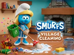 Joc The Smurfs Village Cleaning on-line