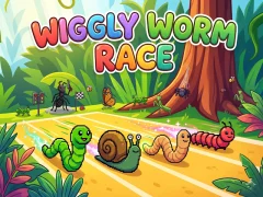 Joc Wiggly Worm Race on-line