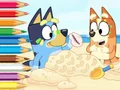 Joc Coloring Book: Bluey On The Beach on-line