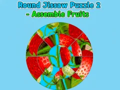 Joc Round jigsaw Puzzle 2 - Assemble Fruits on-line