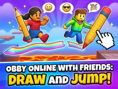 Joc Obby online with friends: Draw and Jump! on-line