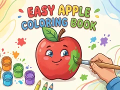 Joc Easy Apple Coloring Book on-line