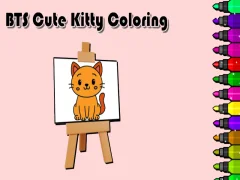 Joc BTS Cute Kitty Coloring on-line