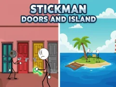 Joc Stickman Doors and Island on-line