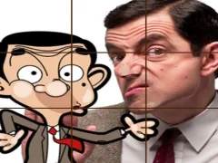 Joc Mr Bean Tile Puzzle on-line