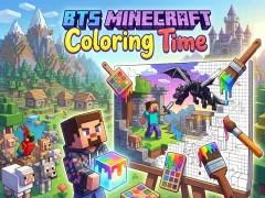 Joc BTS Minecraft Coloring Time on-line