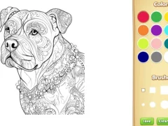 Joc Dog Coloring Book for Adults on-line