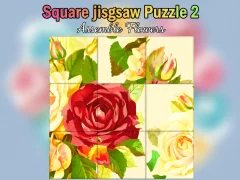 Joc Square jigsaw Puzzle 2  Assemble Flowers on-line