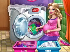 Joc Mommy washing clothes on-line