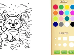 Joc Dog Coloring Book on-line