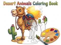 Joc Desert Animals Coloring Book on-line