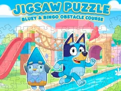 Joc Jigsaw Puzzle: Bluey & Bingo Obstacle Course on-line