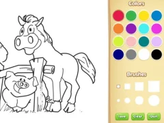 Joc Farm Animals Coloring Book for Kids on-line