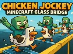 Joc Chicken Jockey: Minecraft Glass Bridge on-line