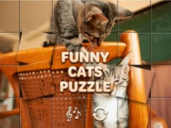 Joc Funny Cats Puzzle on-line