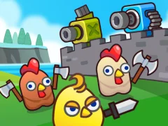 Joc Merge Cannon: Chicken Defense on-line