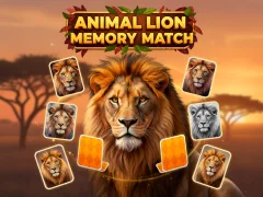 Joc Animal Lion Memory Match on-line