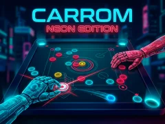 Joc Carrom Neon Edition on-line