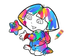Joc Jungle Girl: Coloring Pages on-line