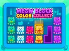Joc Meow Block: Color Collect on-line
