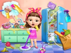 Joc Sweet Baby Girl Cleanup Messy House on-line
