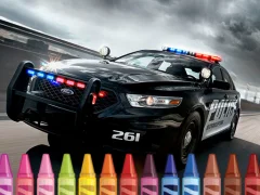 Joc Police Cars Coloring on-line