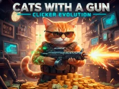 Joc Cats with a Gun Clicker Evolution on-line