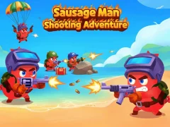 Joc Sausage Man Shooting Adventure on-line
