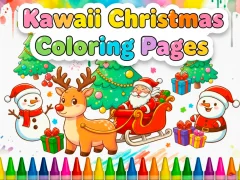 Joc Kawaii Christmas Coloring Pages on-line