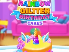 Joc Rainbow Glitter Birthday Cakes on-line