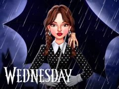 Joc Celebrity Wednesday Addams Style on-line