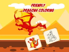 Joc Friendly Dragons Coloring on-line