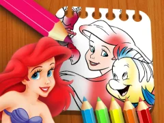 Joc The Little Mermaid Coloring Book on-line