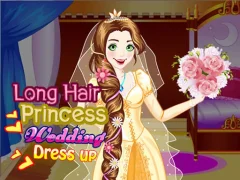 Joc Long Hair Princess Wedding Dress up on-line