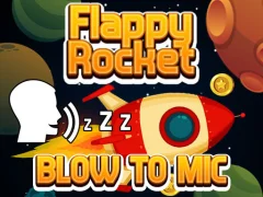 Joc Flappy Rocket Playing with Blowing to Mic on-line