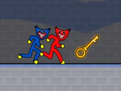 Joc Stickman Huggy Party Duo on-line