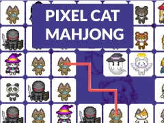 Joc Pixel cat mahjong on-line