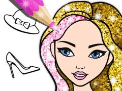 Joc Fashion Coloring Book Glitter on-line