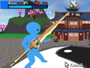 Joc Obby Stickman pe săbii on-line