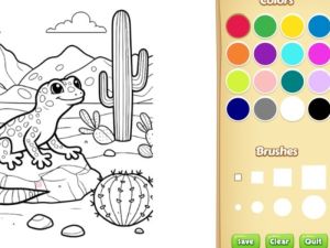Joc Carte de colorat pentru animale deșert pentru copii on-line
