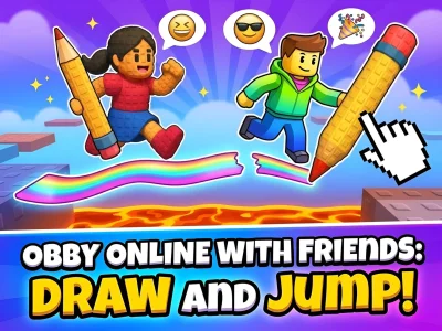 Joc Obby online with friends: Draw and Jump! on-line