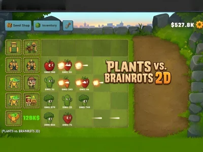 Joc Plants vs Brainrots 2D on-line