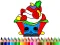 Joc Back To School: Cake Coloring Book on-line