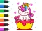 Joc Coloring Book: Unicorn Cupcake on-line