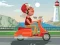 Joc City Scooter Ride Coloring on-line