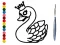 Joc Back To School: Swan Coloring Book on-line