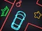 Joc Neon Car Puzzle on-line