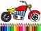 Joc Back To School: Motorbike Coloring on-line